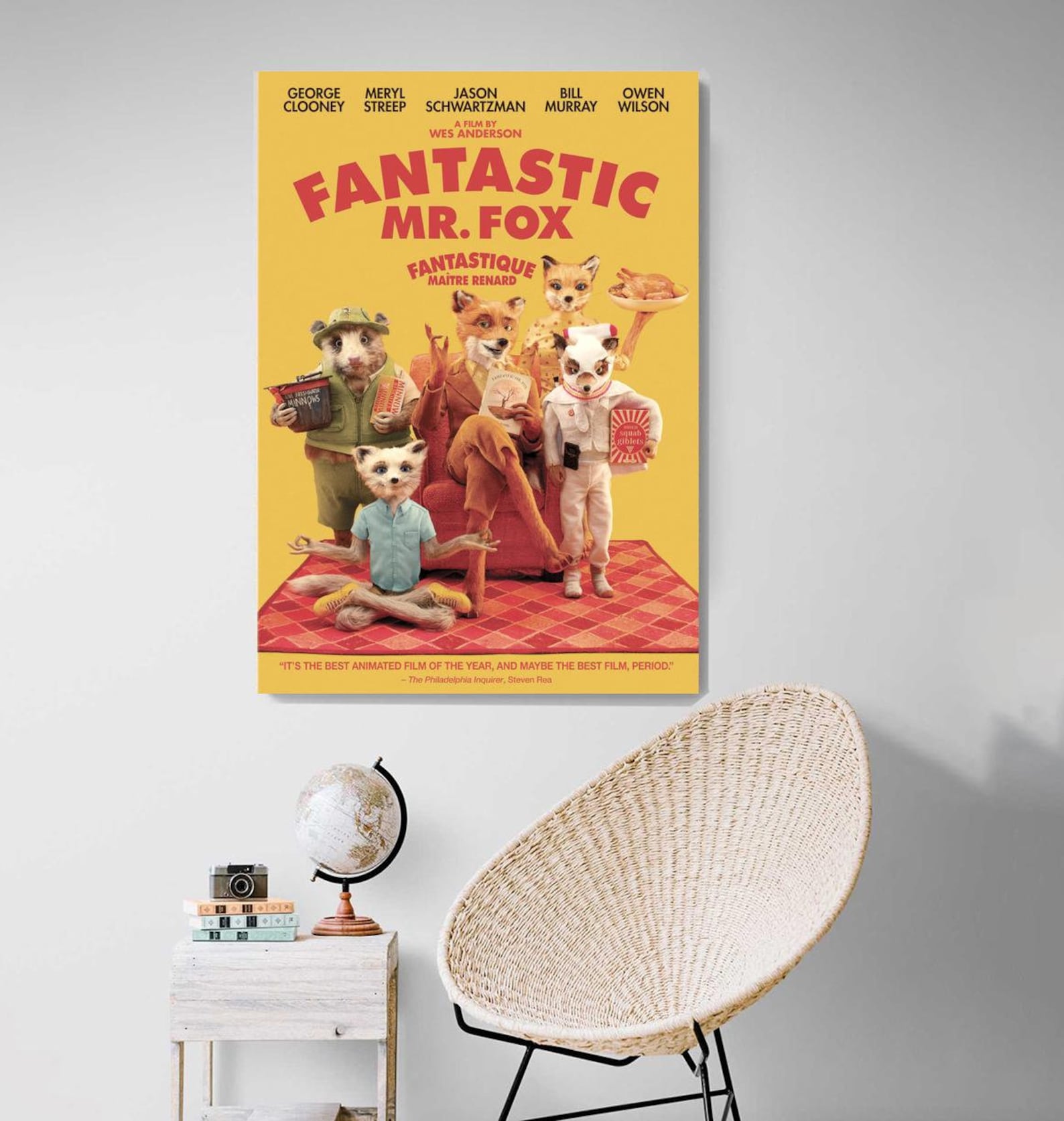 Fantastic Mr Fox Movie Poster, HD Wall Art Canvas Painting for Home ...