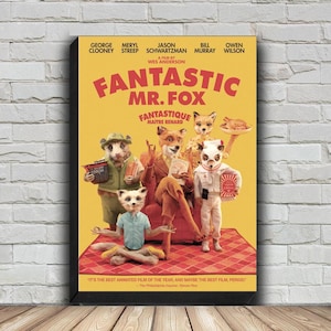 Fantastic Mr Fox Movie Poster, HD Wall Art Canvas Painting For Home Decor
