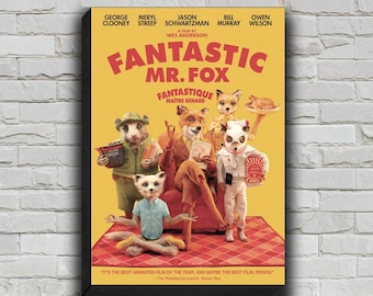 Fantastic Mr Fox Movie Poster, HD Wall Art Canvas Painting For Home Decor