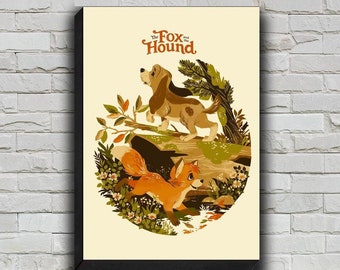 Fox And The Hound Movie Poster, HD Wall Art Canvas Painting For Home Decor