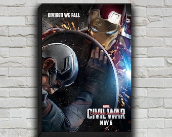 Plakat filmowy Kapitan Ameryka, obraz ścienny na płótnie HD do dekoracji wnętrz, bez ramki