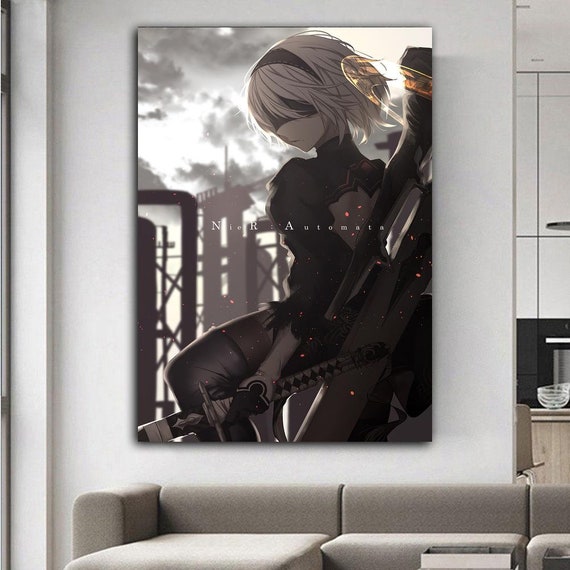 Nier Automata anime Canvas Wall Poster  Nier automata, Automata, Anime  drawings