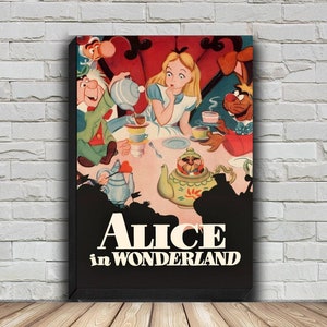 Alice In Wonderland Movie Poster, HD Wall Art Canvas Painting For Home Decor