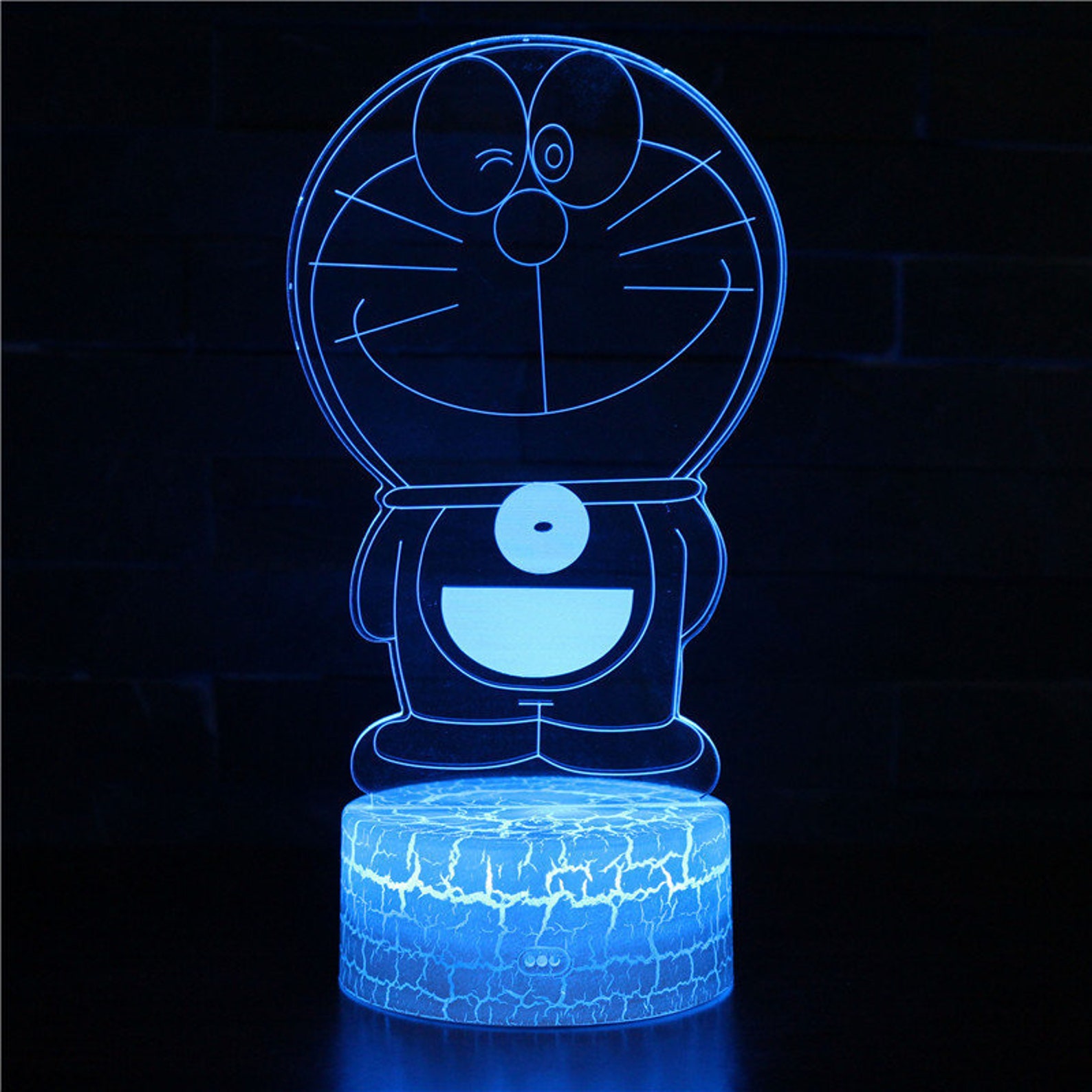 3D Acrylic Doraemon Night Light LED Light Creative Gift Small Etsy
