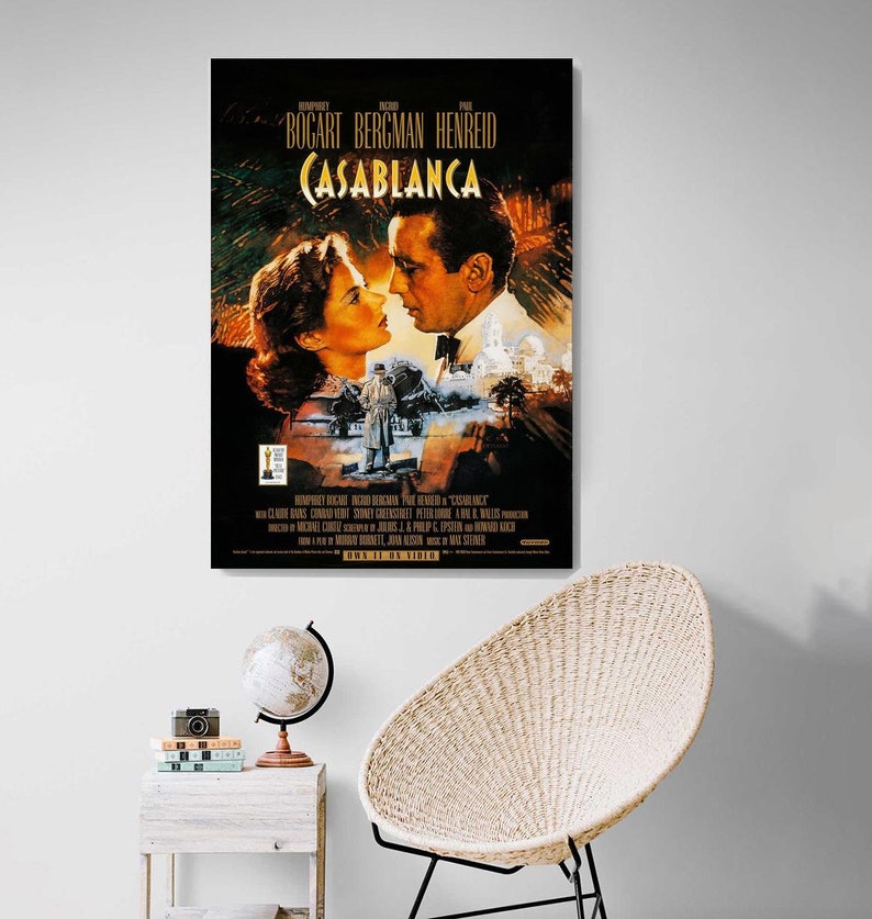 Casablanca Movie Poster, HD Wall Art Canvas Painting for Home Decor - Etsy
