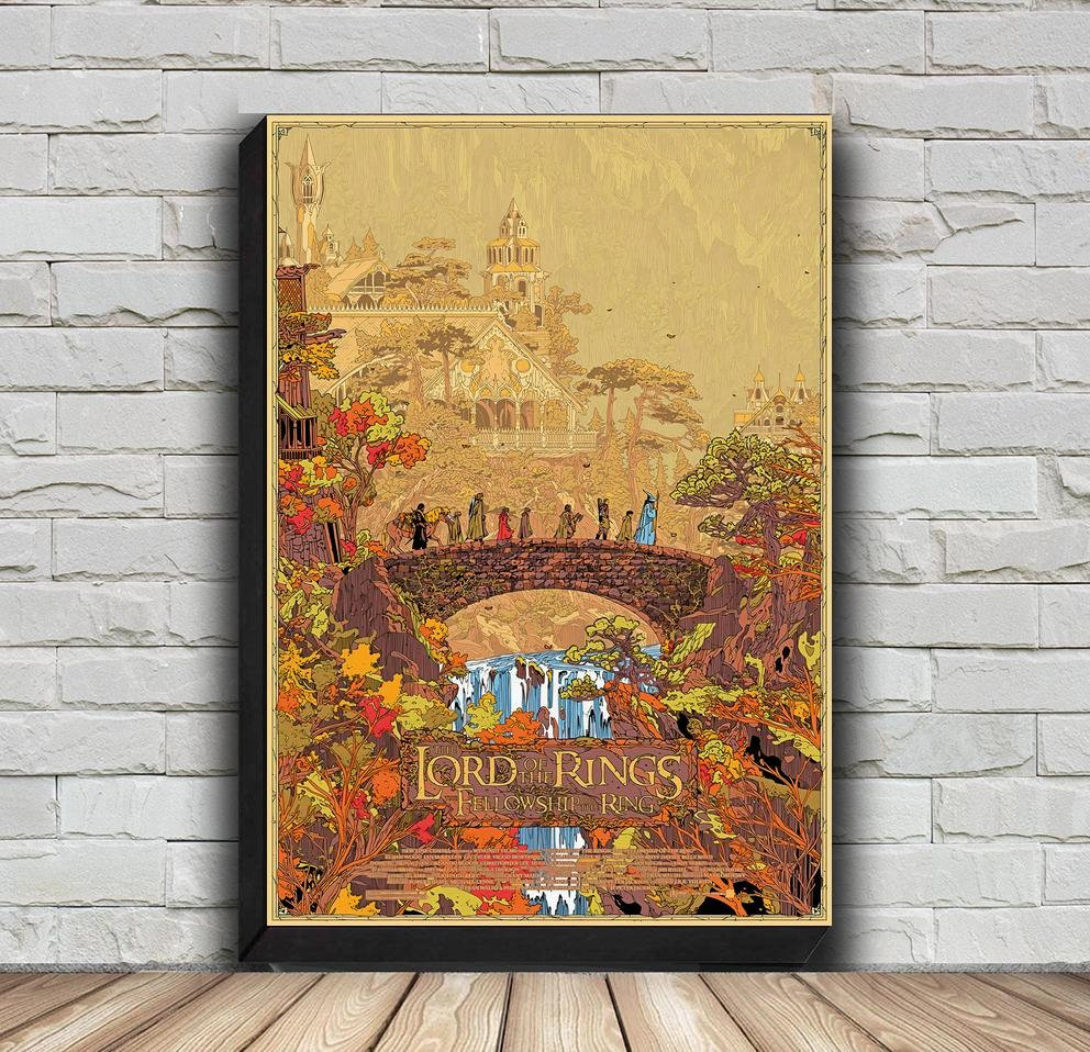 Lord of the Rings Movie Poster, Fellowship Wall Art,lotr Canvas Print