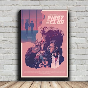 Fight Club Movie Poster, HD Wall Art Canvas Painting For Home Decor