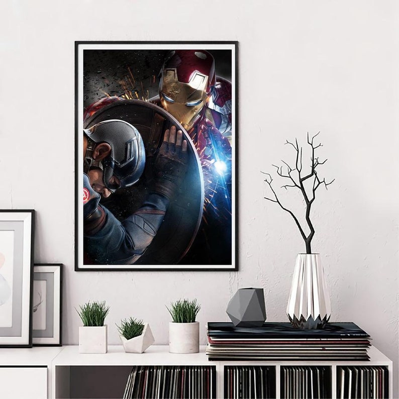 Iron Man Avengers Movie Poster, HD Wall Art Canvas Painting for Home — free download