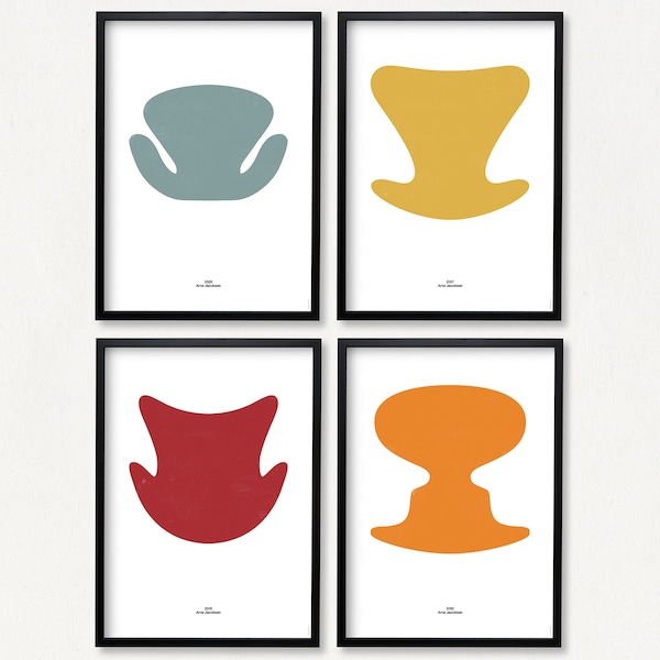 Arne Jacobsen - a series of Scandinavian minimalist graphic posters