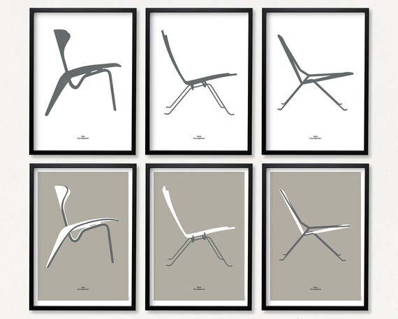 Poul Kjærholm - a Series of Scandinavian Minimalist Graphic