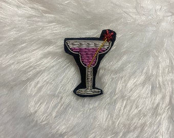 Cute Martini Brooch Pin