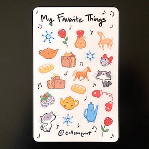 My Favorite Things Cute Winter Planner/Diary/Journal Sticker Sheet