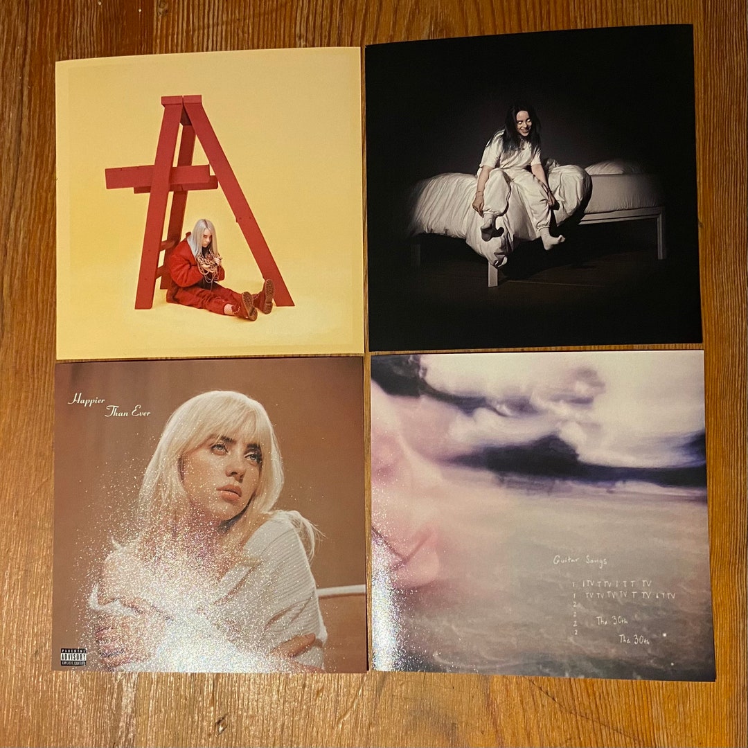 billie-eilish-album-cover-drucke-set-von-4-etsy-de