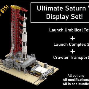 Limited Time Instructions for Saturn LUT Launch Complex 39 and Crawler Transporter MOC Bundle Etsy