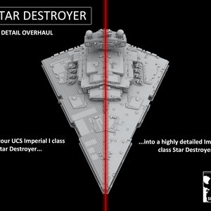 Conversion Instructions for UCS Imperial I Class Star Destroyer to Imperial II class Star Destroyer and Detail Overhaul image 1