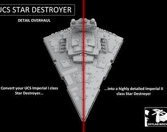 Conversion Instructions for UCS Imperial I Class Star Destroyer to Imperial II class Star Destroyer and Detail Overhaul