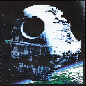 Instructions for Fully Armed and Operational Battle Station Wall Mosaic MOC, HUGE 3600 pieces 41&quot; x 41 inches