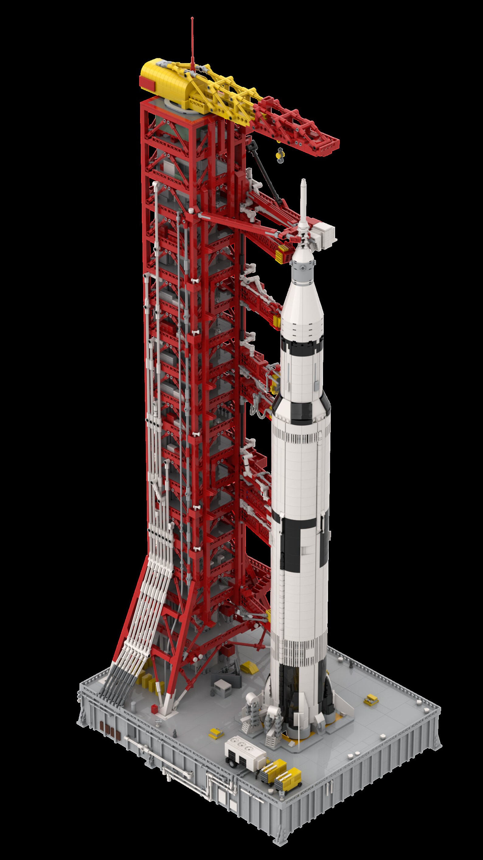Lego Saturn V Launch Umbilical Tower Instructions Etsy