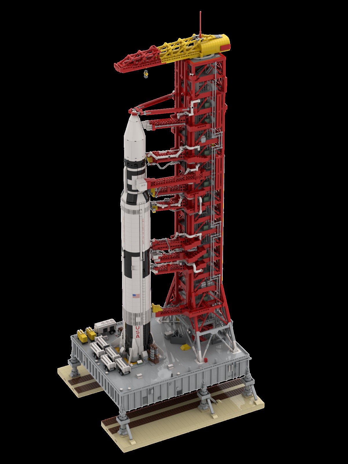 Tarif Kurs Im großen Maßstab lego saturn v launch umbilical tower ...