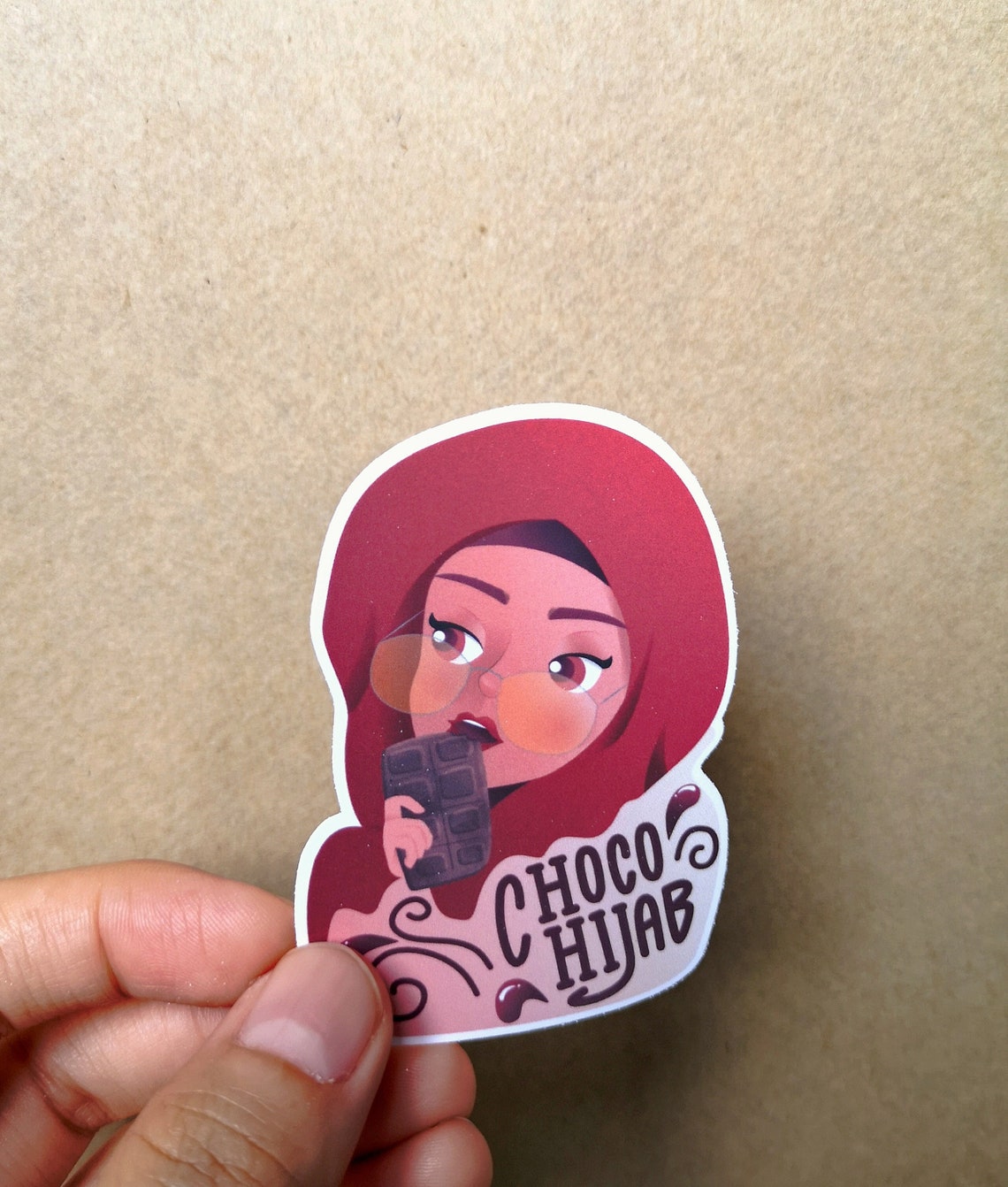 Hijab girl Stickers cute hijab stickers hand draw sticker | Etsy