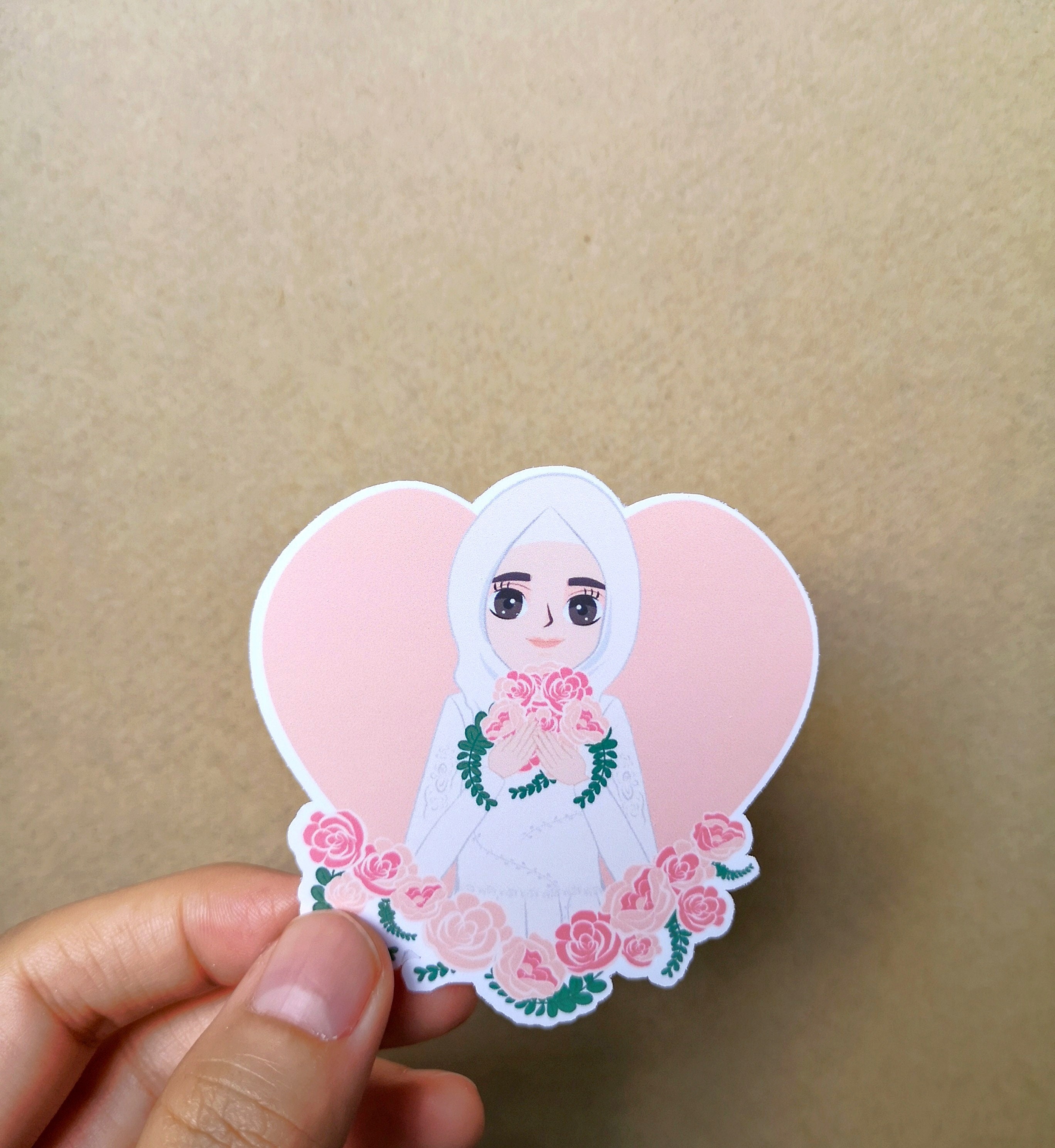 Hijab girl Stickers cute hijab stickers hand draw sticker | Etsy