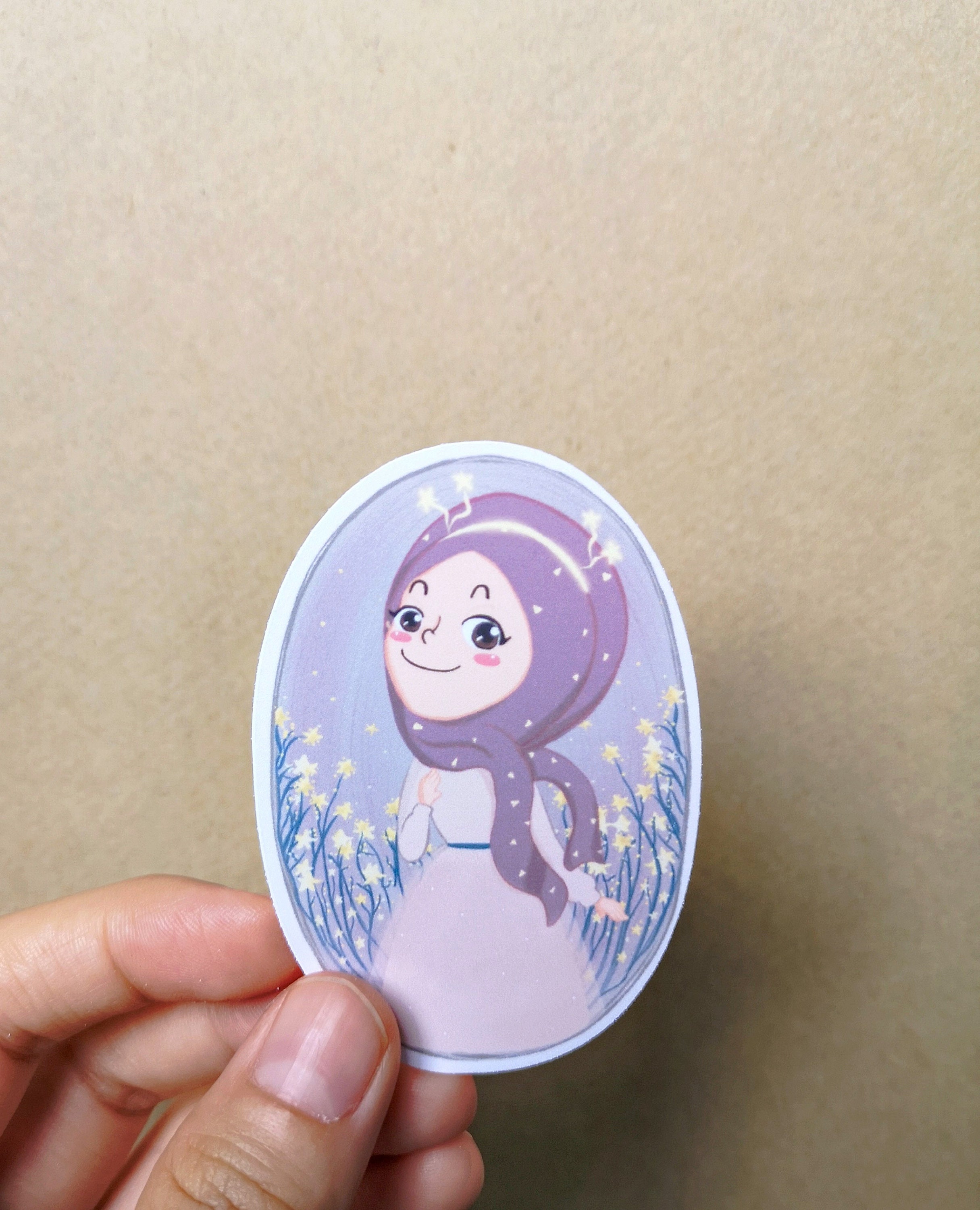 Hijab girl Stickers cute hijab stickers hand draw sticker | Etsy