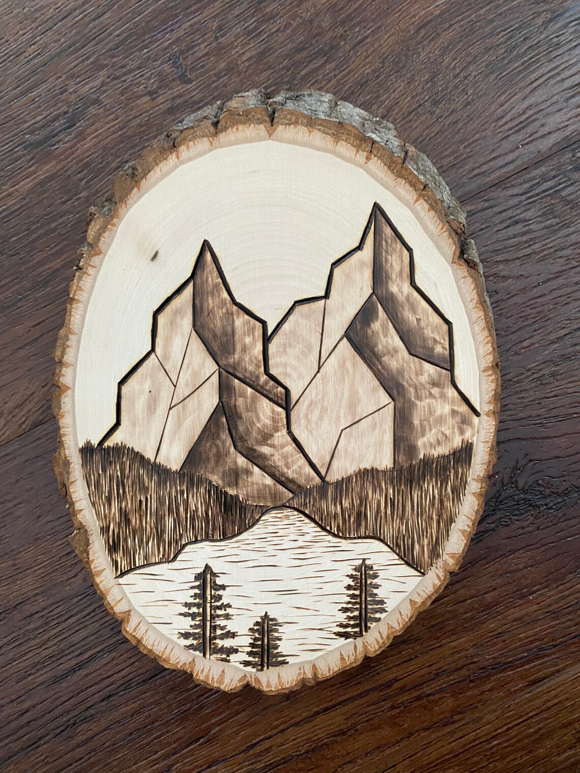 Mountain Scene Woodburn Mountains Nature Woodburn Rustic Etsy
