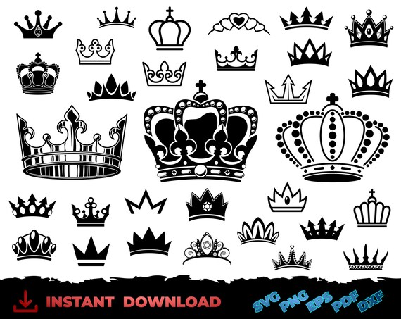 Download Crown Bundle Svg Tiara Svg Crown Vector Crown Royal Svg King Etsy
