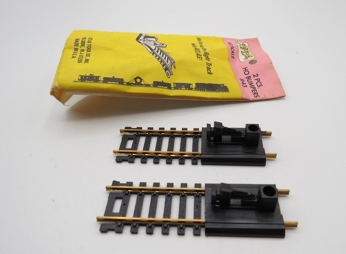 Vintage Two Atlas HO Scale Brass Track Bumpers 43 In Bag Etsy
