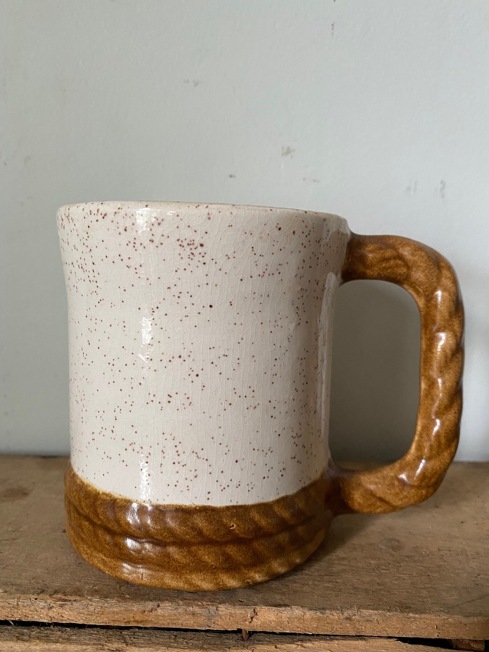 Vintage Ceramic Rope Mug Etsy