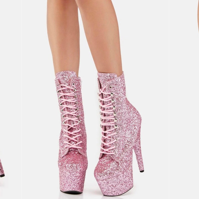 Pleaser Pole Dance Shoes ,pole Dance Boots , Pink High Heels , Shoes