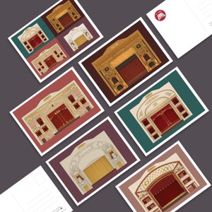 6 postales del teatro de Glasgow