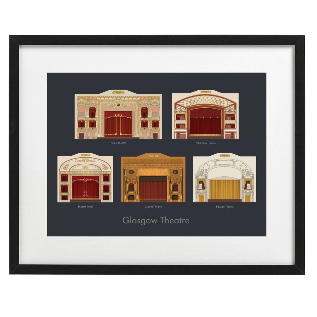 Glasgow Theatre Auditoriums Giclée A4 Art Print Etsy