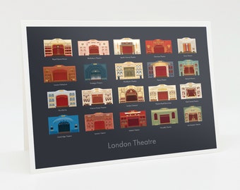 London Theatres A5 Greetings Card