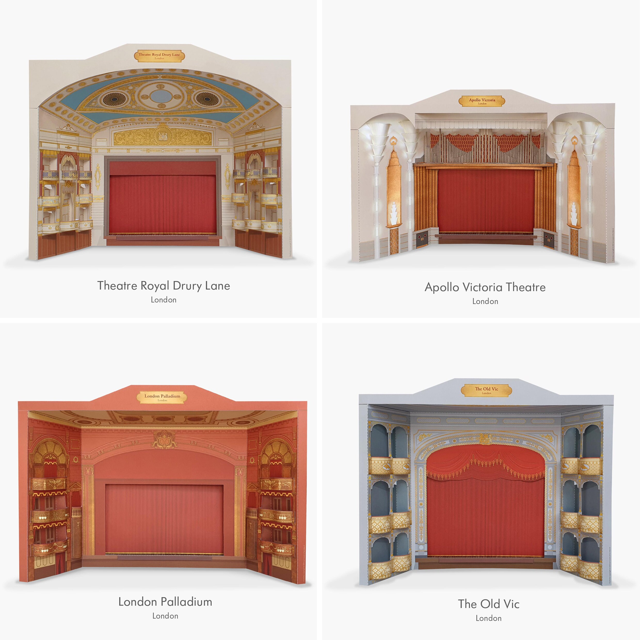 London Theatre Deal Four London Miniature Theatre Model Kits Etsy