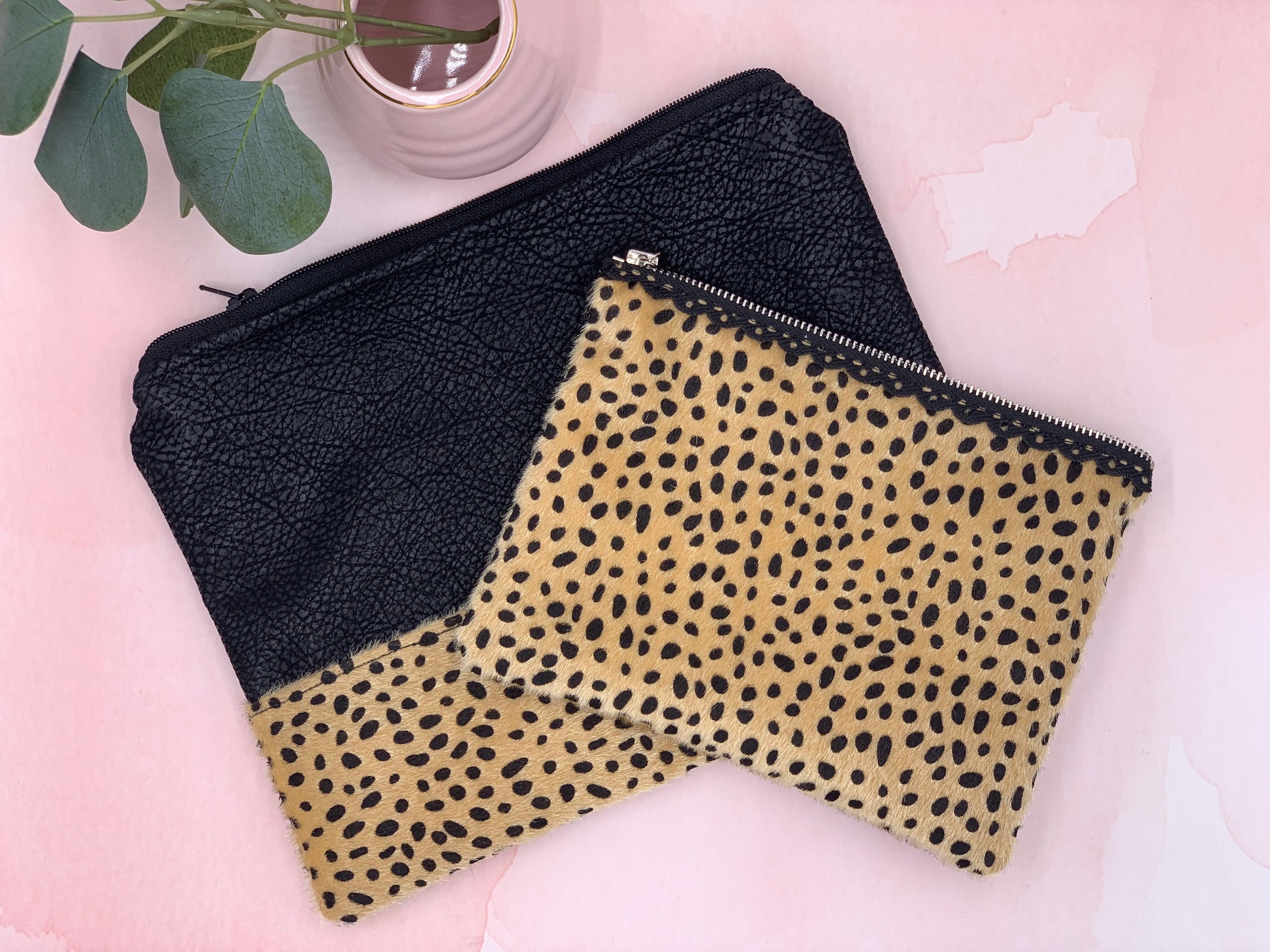 Cheetah Makeup Bag Fancy Cosmetic Bag Glam Bag Handmade Etsy UK