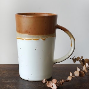 Large mug,Large ceramic mug, Large pottery mug,Large Coffee mug,18 oz Coffee mug, Large handle mug,White coffee mug,Christmas Gift