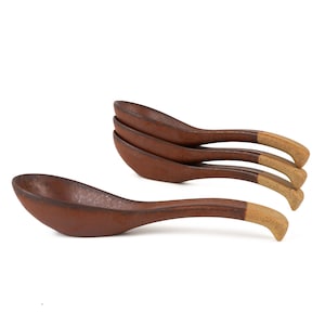 Soup Spoon | Japanese Spoon | Brown Ceramic Spoons | Ramen Spoon | Rice Spoon | Asian Style Spoons | Noodle Spoon | Porcelain Spoons