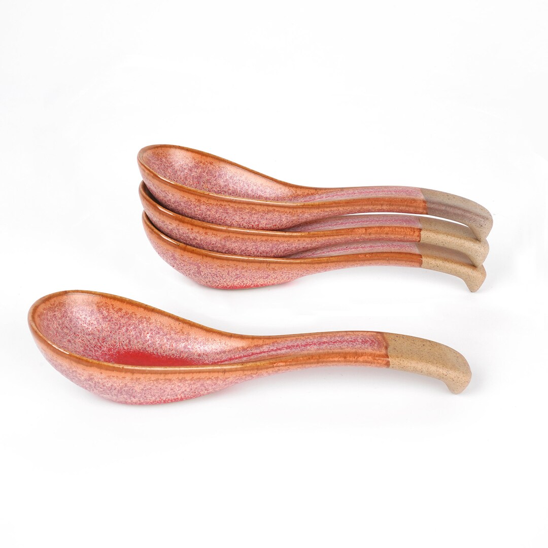 Soup Spoon Japanese Spoon Crack Galze Ceramic Spoons Ramen Spoon