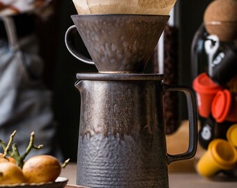 Ceramic Coffee dripper set,Coffee Jug,Ceramic Pour Over Coffee Server with Dripper ,Pour Over Coffee Maker Set,Coffee Dripper Gift Set