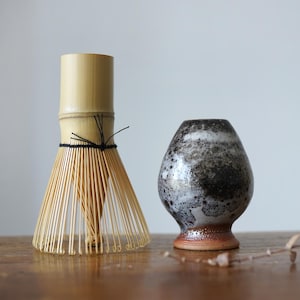 Handcrafted Shino Glaze Matcha Whisk Holder,Ceramic whisk stand,Chasen Naoshi ,Pottery whisk holder , Tea Ceremony Stand,Matcha lovers gift