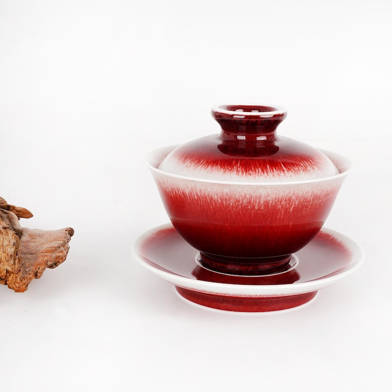HQCeramicsStudio Langyao Hong Gaiwan Tea Set