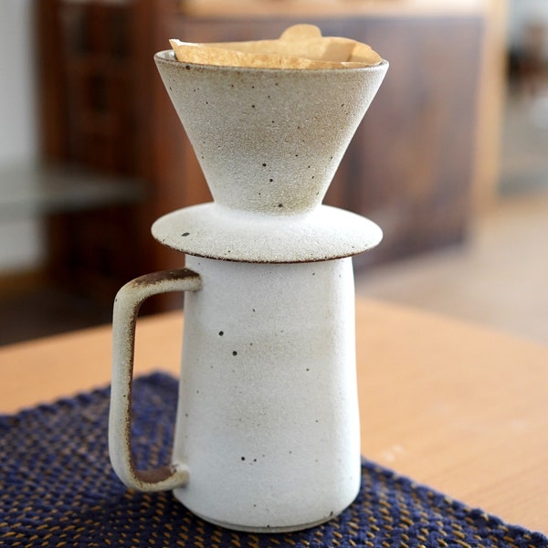 Ensemble de goutteurs à café en céramique, Pichet à café, Service à café verseur en céramique avec goutteur, Ensemble de cafetière verseur, Coffret cadeau goutteur de café