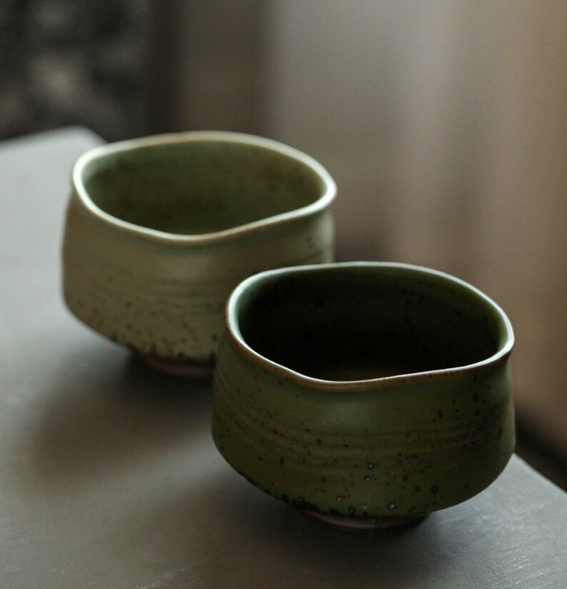 Ceramic Matcha Bowl Japanese Chawan Bowl With Spout Etsy