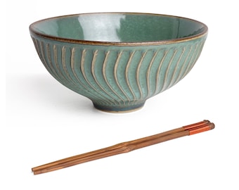62 Oz XL Large Ceramic Ramen Bowl ,Large Bowl for Japanese Noodle Soup ,Salad Bowl
