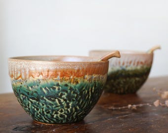 Extra Large Ceramic Pho Bowl Set: 37oz Noodle Bowl with Chopsticks & Spoon