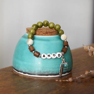 Handmade Ceramic Pet Urn |  Glazed Keepsake Jar | Memorial Urn for Dog or Cat | Ceramic bracelet with custom pet name