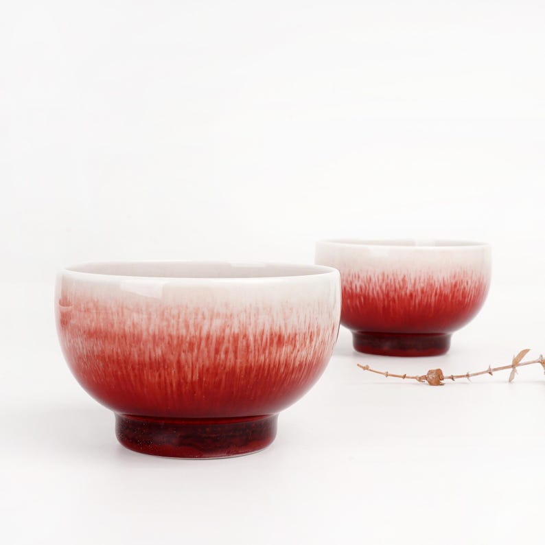 HQCeramicsStudio Langyao Hong Gaiwan Tea Set - Thumbnail 5