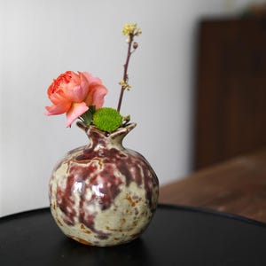Ceramic red pomegranate vase | Unique Decorative Pottery| Rustic Home Decor| Perfect Gift Idea | Christmas Gift| Gift for her