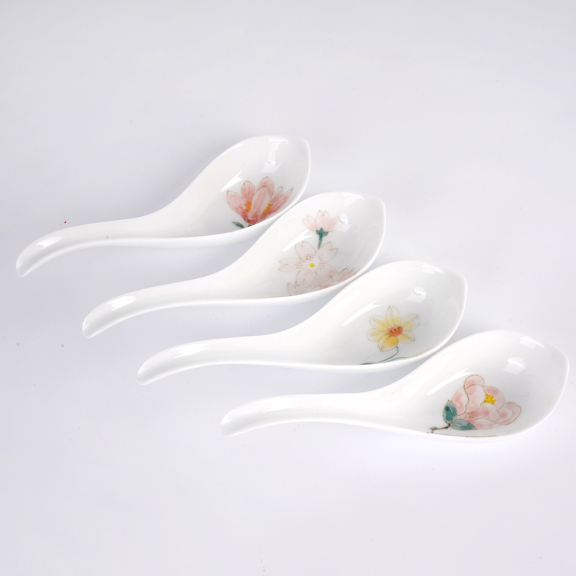 Hand-Painted Ceramic Spoon Set - Decorative, Heat-Resistant, Multipurpose Kitchen & Dining Utensils